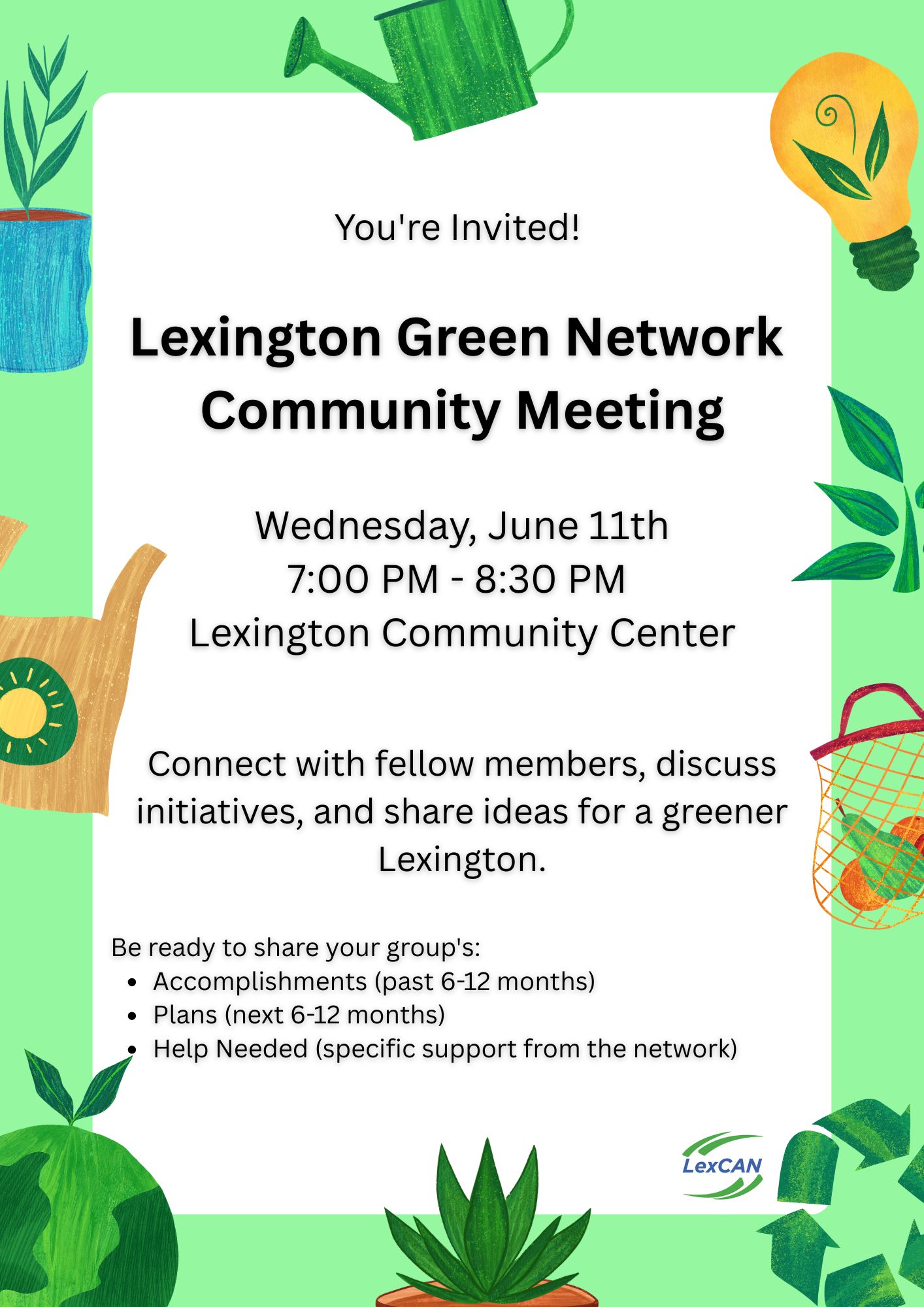 LexCAN Event: Meeting of the Lexington Green Network