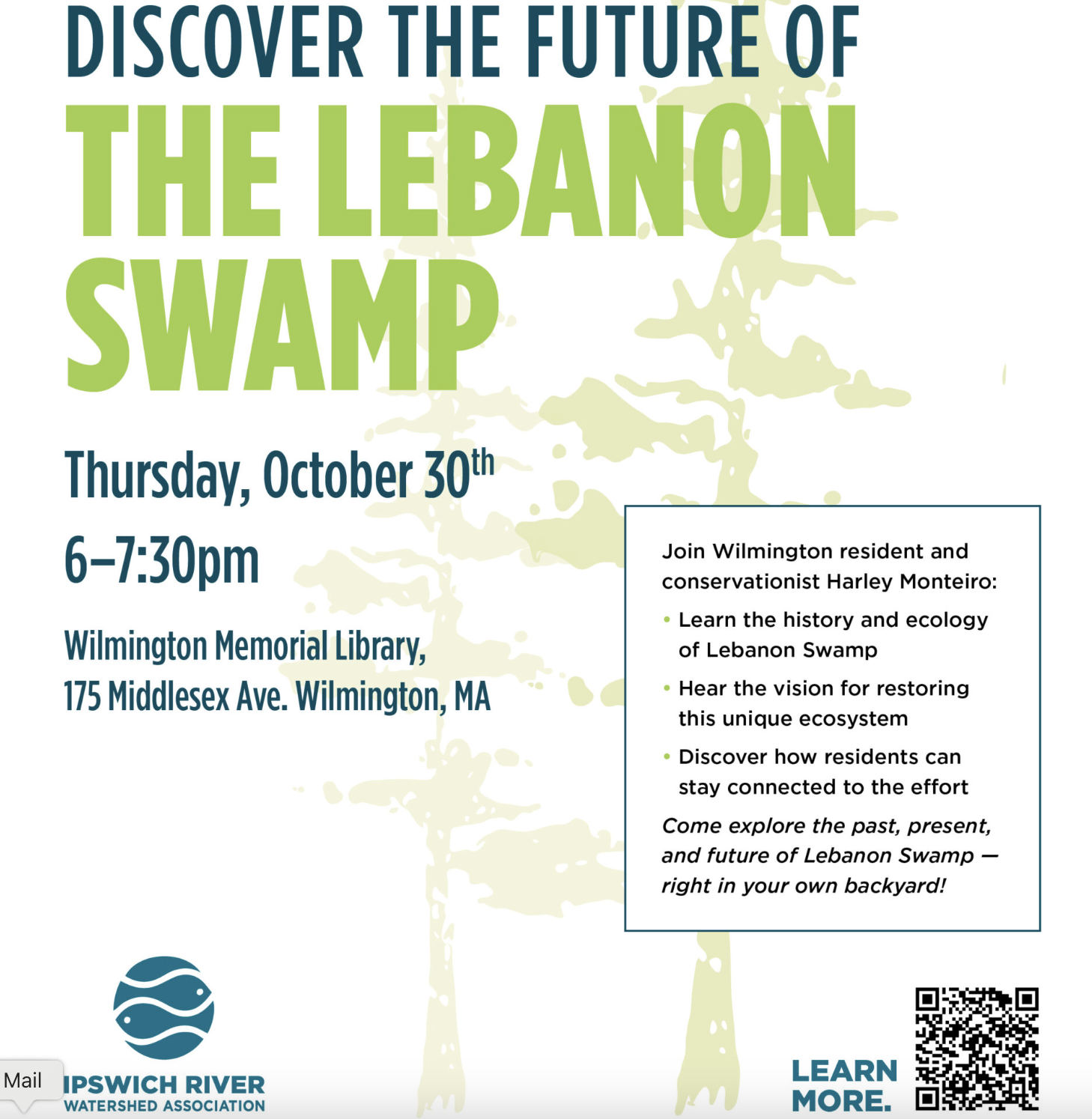 Discover the Future of Lebanon Swamp - Class at Wilmington Memorial Library