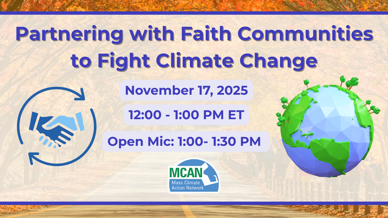 MCAN Webinar: Partnering with Faith Communities to Fight Climate Change