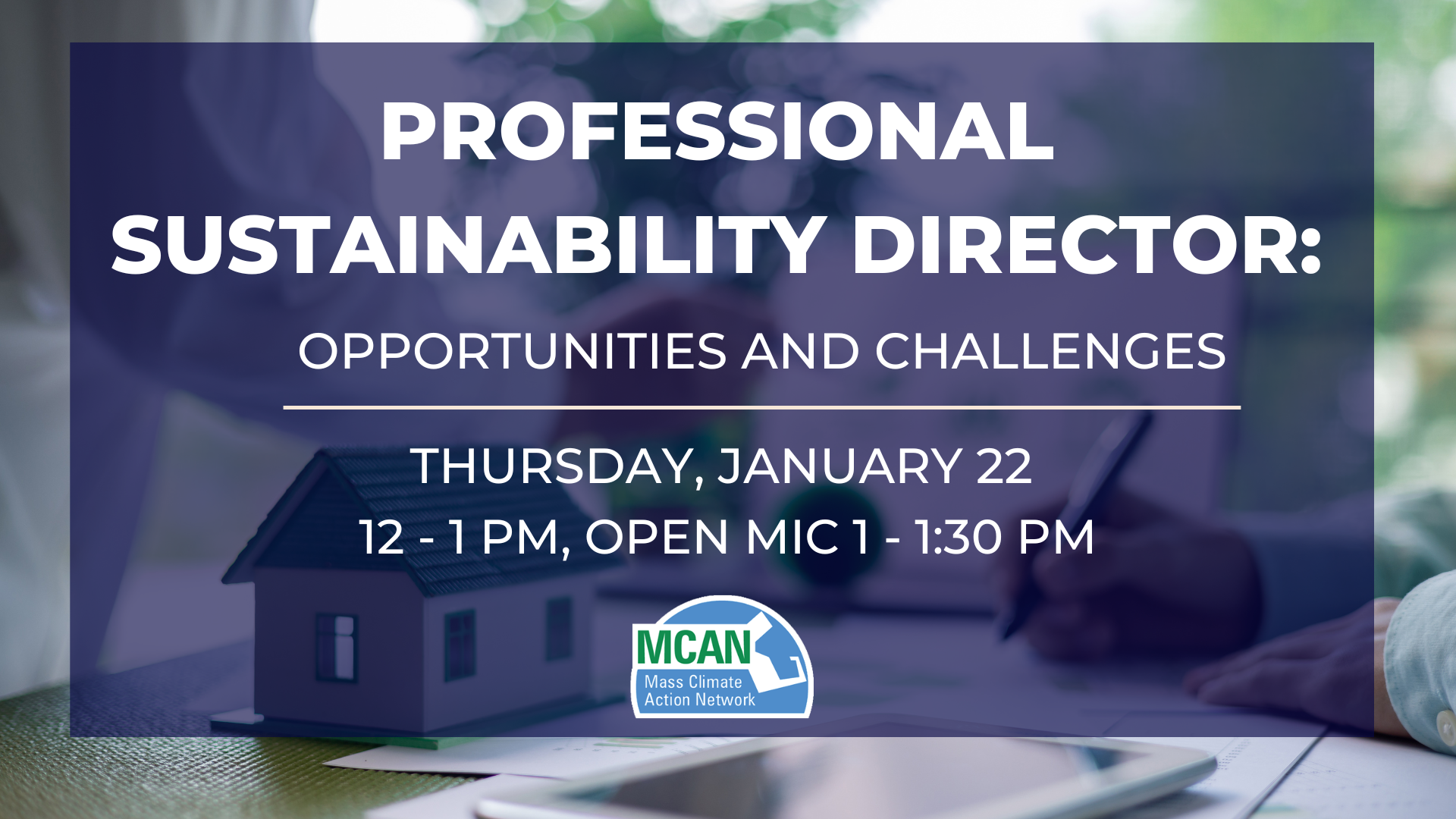 MCAN Webinar: Professional Sustainability Director: Opportunities and Challenges