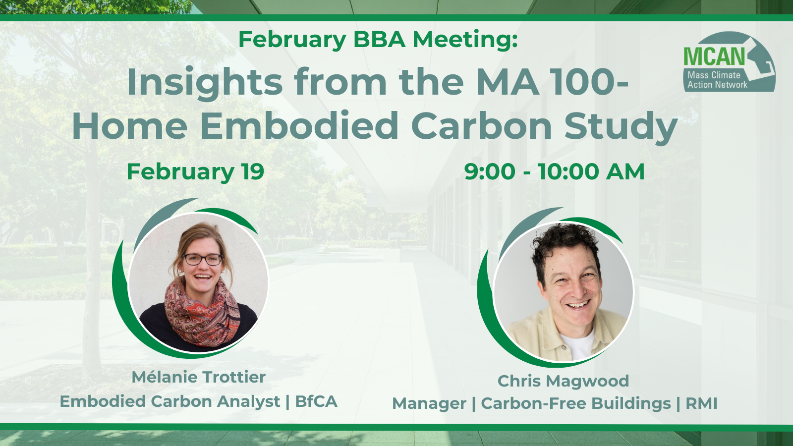 Massachusetts Climate Action Network Presents Massachusetts 100-Home Embodied Carbon Study