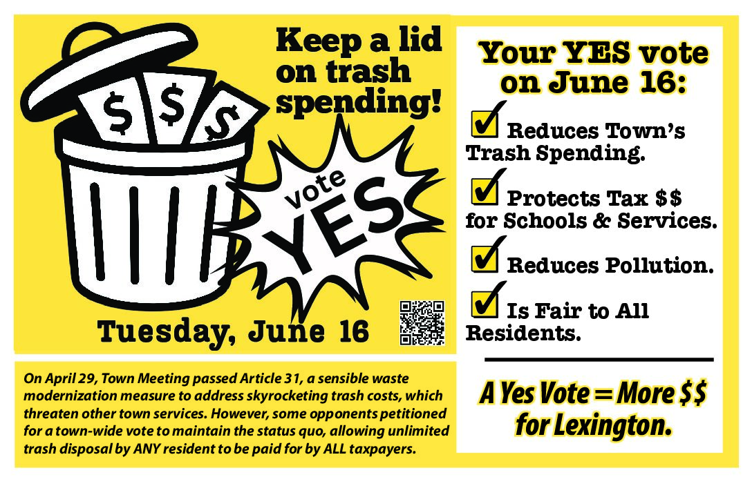 Vote YES on June 16 to reduce Waste