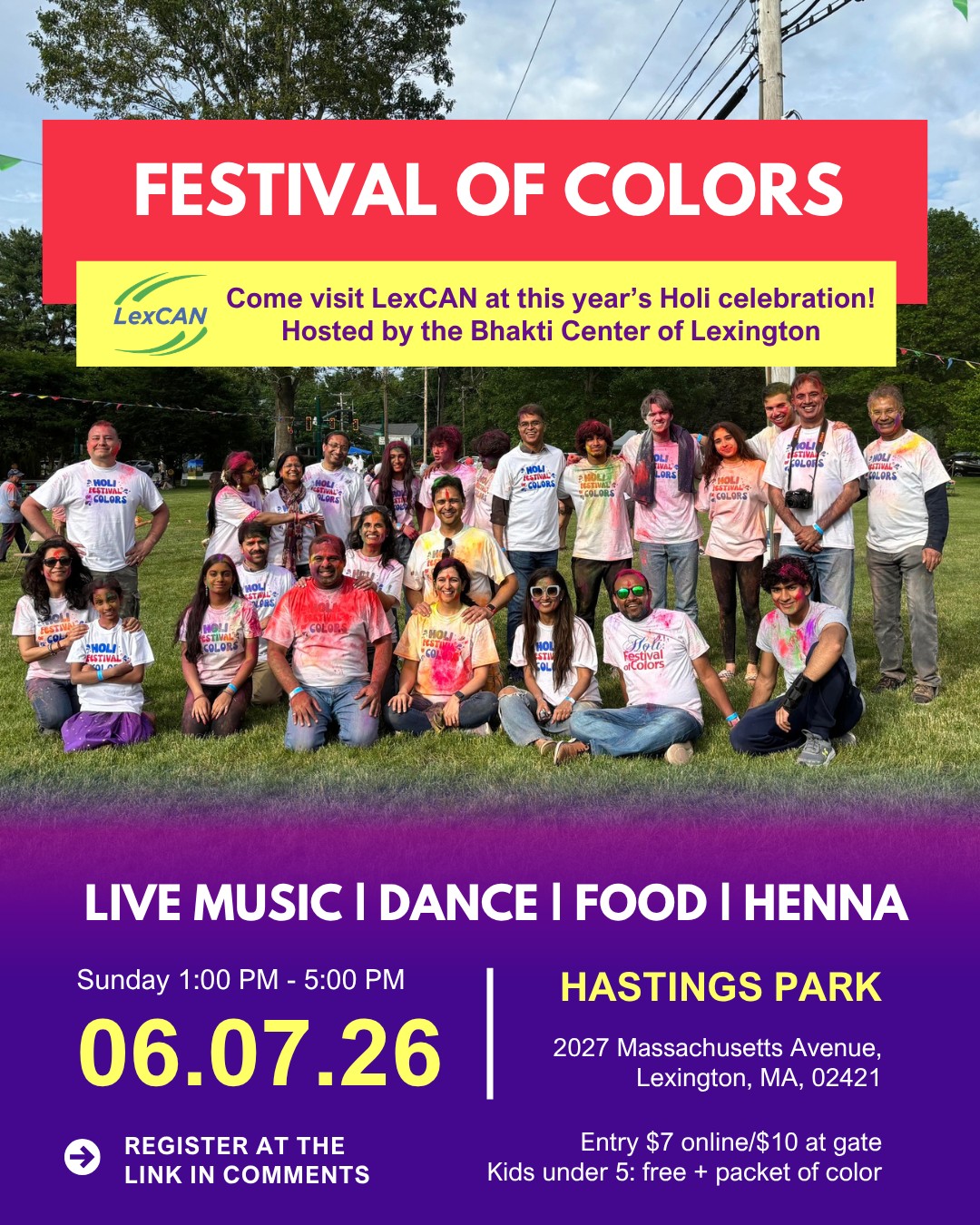Check out the LexCAN Table at the Holi Celebration!