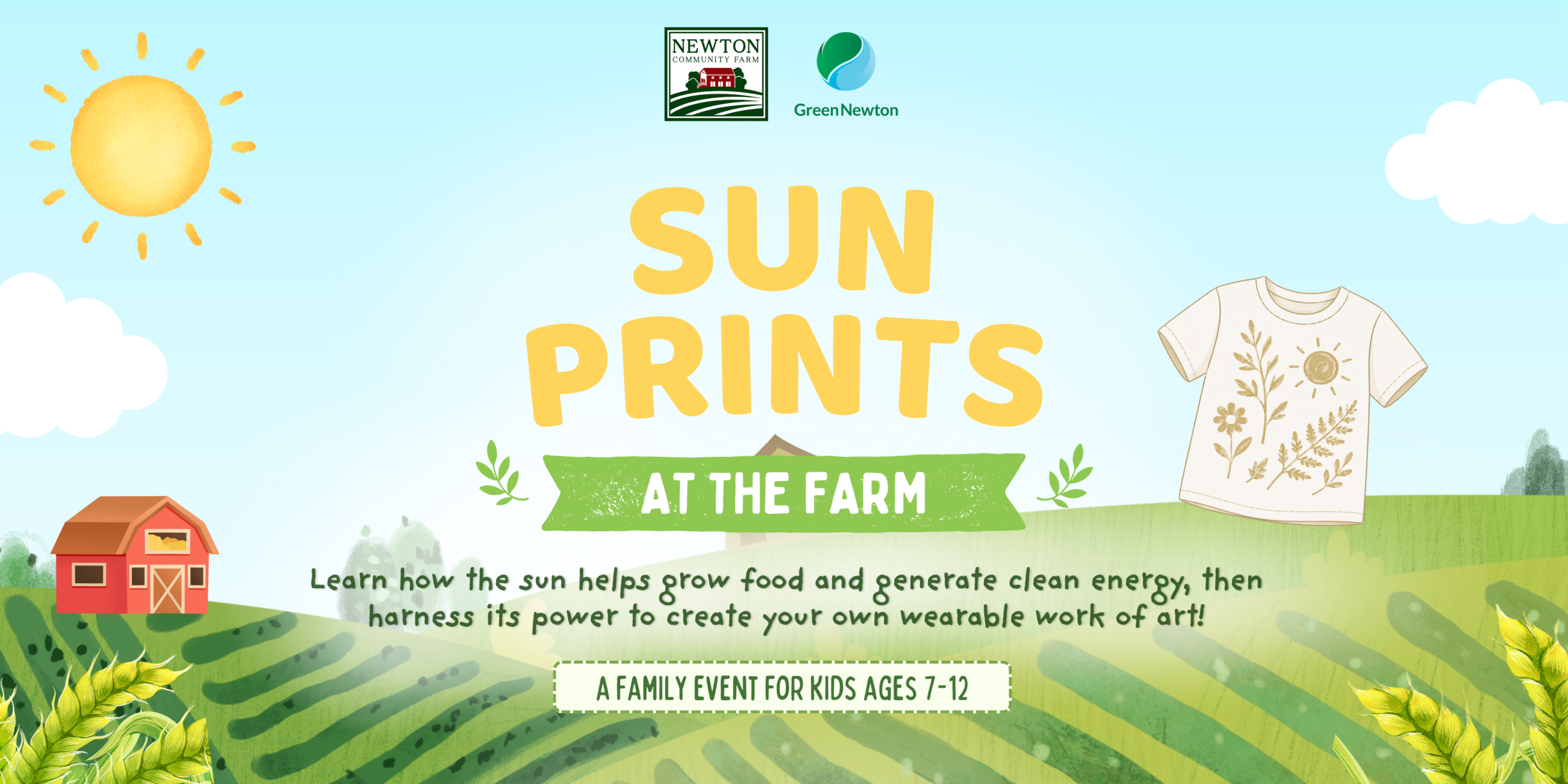 Sun prints at Newton Community Farm FOR $5