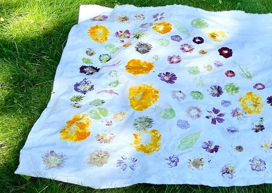 $35 Learning at LexFarm: Flower Pounding Workshop - pound your own floral bandana!