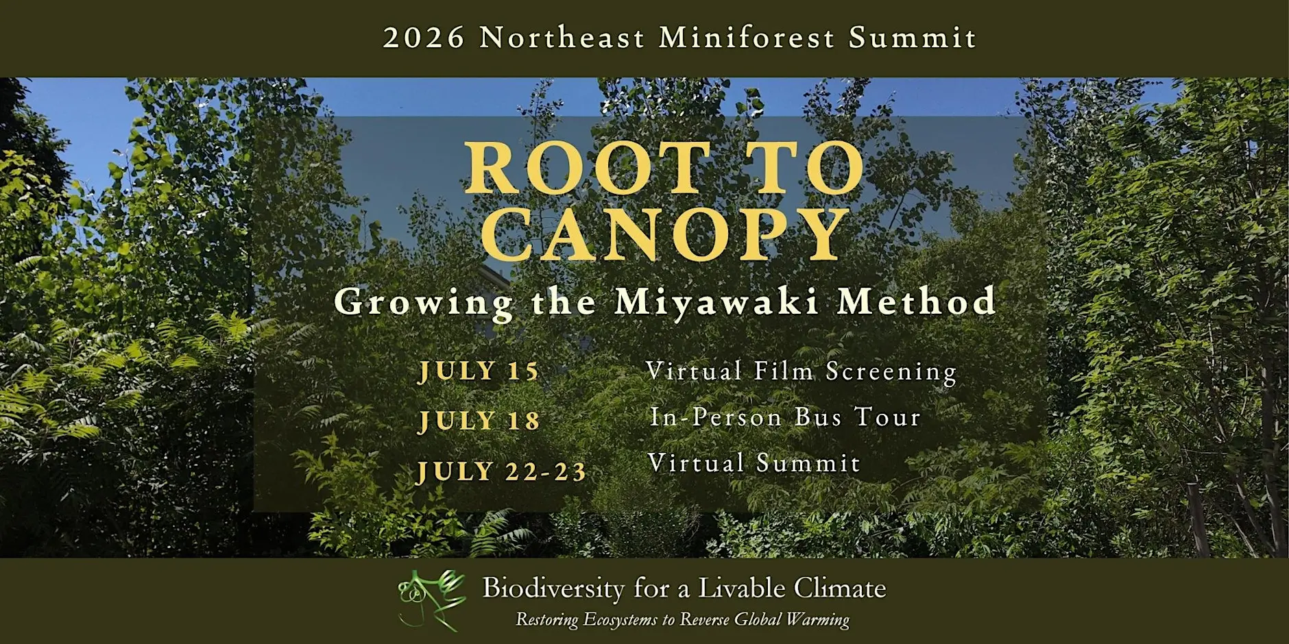 Biodiversity for a Living Climate $12.51 Documentary Screening: Making a Mini-Forest
